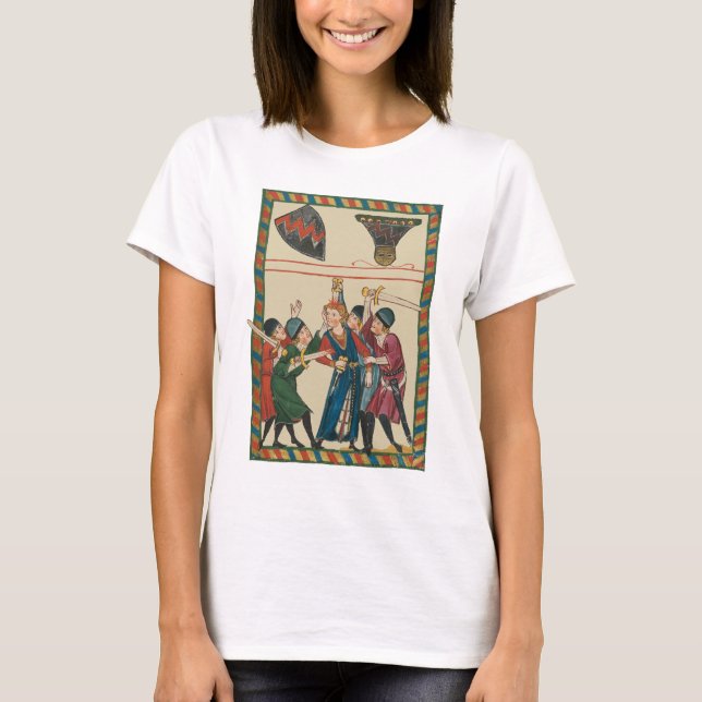 The Death Of Reinmar von Brennenberg Medieval Art T-Shirt (Front)