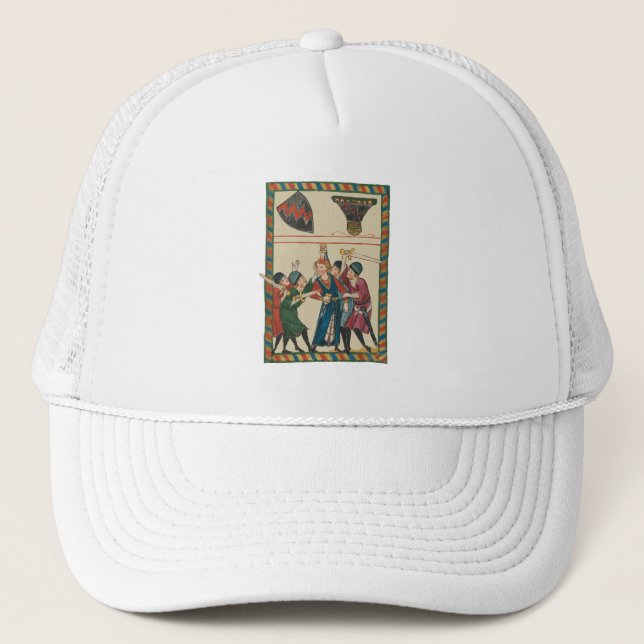 The Death Of Reinmar von Brennenberg Medieval Art Trucker Hat (Front)
