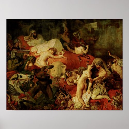 The Death of Sardanapalus by Delacroix _ Poster
