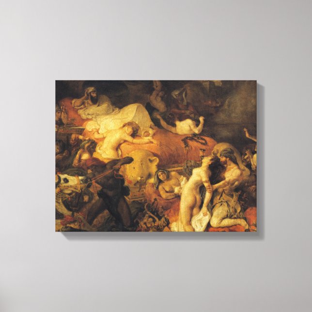 The Death Of Sardanapalus Canvas Print (Front)