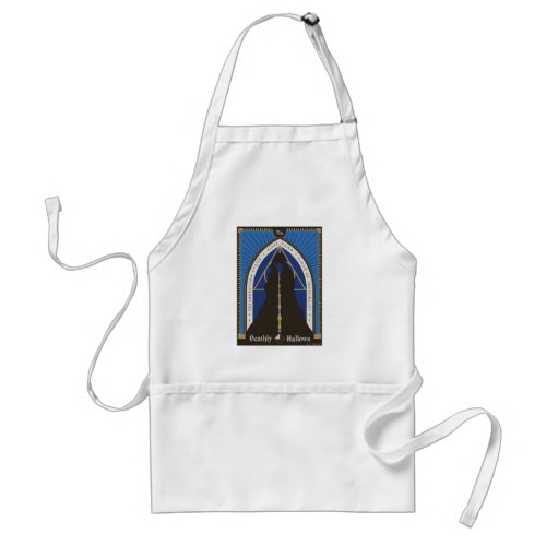 The Deathly Hallows Cloak Wand  Stone Adult Apron