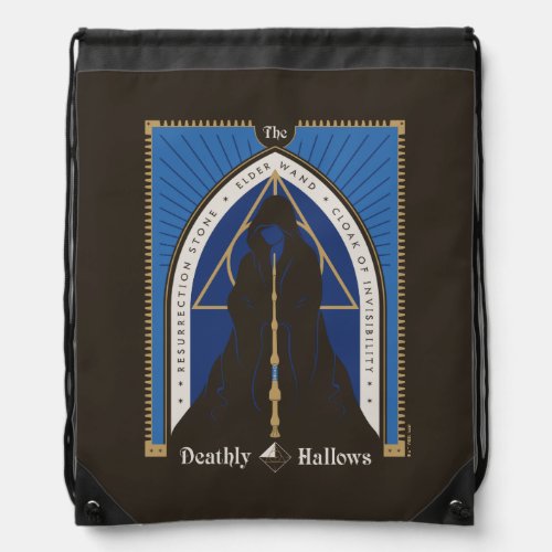 The Deathly Hallows Cloak Wand  Stone Drawstring Bag