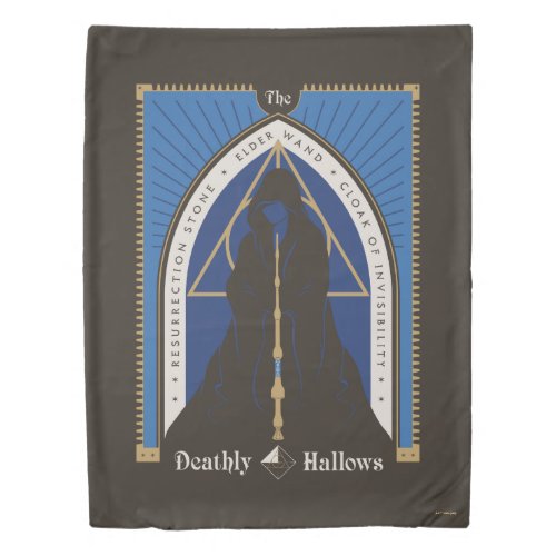 The Deathly Hallows Cloak Wand  Stone Duvet Cover