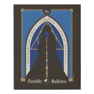 The Deathly Hallows Cloak, Wand, & Stone Faux Canvas Print