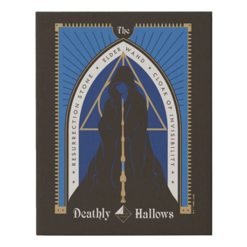 The Deathly Hallows Cloak Wand  Stone Faux Canvas Print