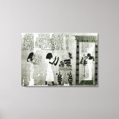 The deceased accompanied by his sister canvas print