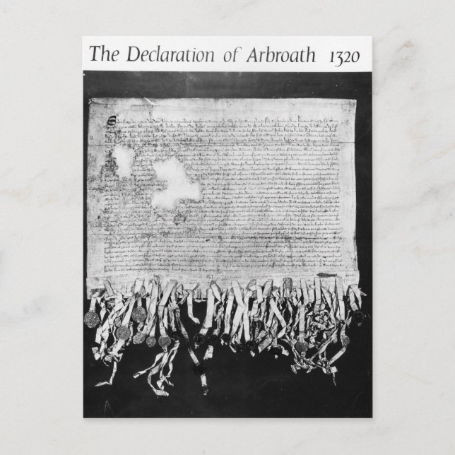 The Declaration of Arbroath, 6 April 1320 Postcard (Front)
