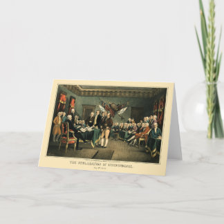 The Declaration of Independence, 1850, Restored Card