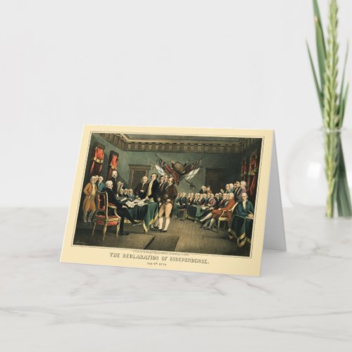 The Declaration of Independence 1850 Restored Card