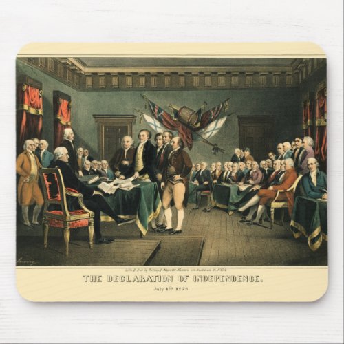 The Declaration of Independence 1850 Restored Mouse Pad