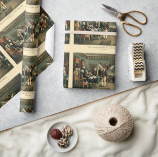 The Declaration of Independence, 1850, Restored Wrapping Paper