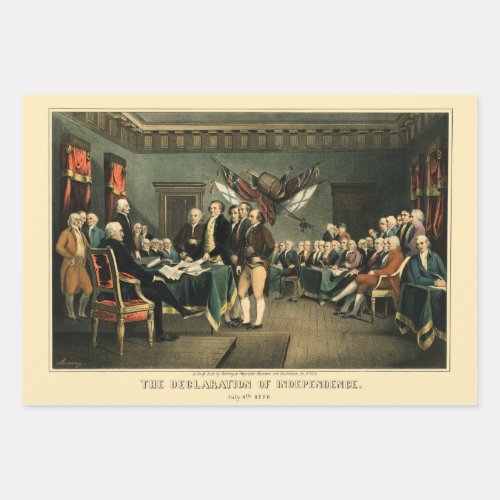 The Declaration of Independence 1850 Restored Wrapping Paper Sheets