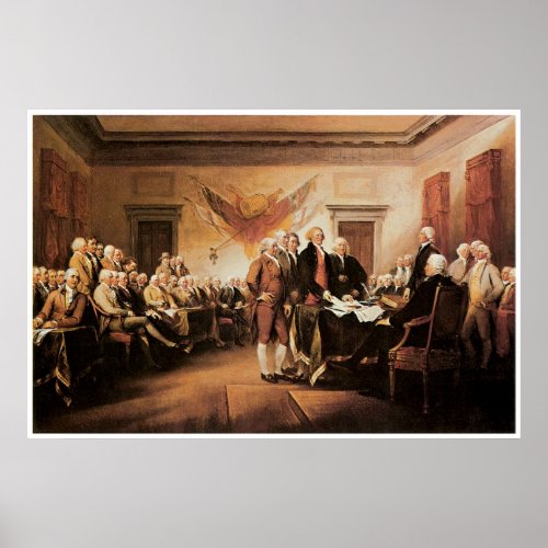 The Declaration of Independence 4 July 1776 Poster