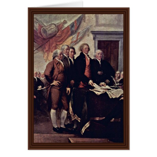 The Declaration Of Independence Detail By Trumbull Cards (Front)