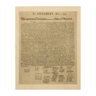 The Declaration Of Independence Document Wood Wall Decor