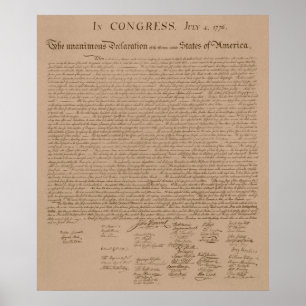 The Declaration of Independence Poster