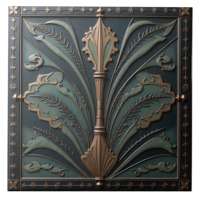The Deco Scepter Ceramic Tile (Front)
