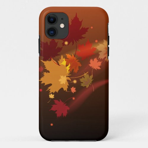 The decorative natural autumn iPhon case design