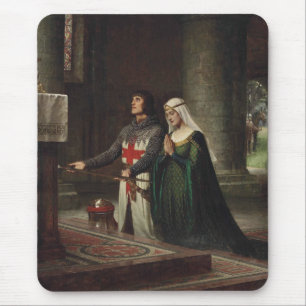 The Dedication (Medieval Knight and His Lady) Mouse Pad