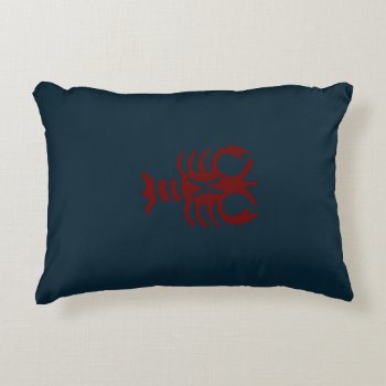 The Deep Blue Accent Pillow by alise_art at Zazzle