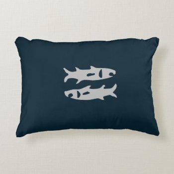 The Deep Blue Accent Pillow by alise_art at Zazzle