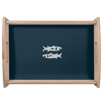 The Deep Blue Serving Tray by alise_art at Zazzle