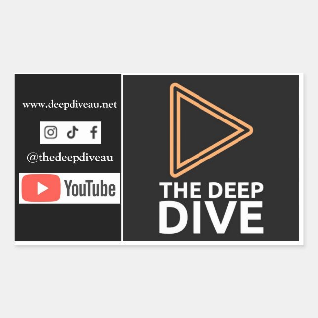 The Deep Dive Podcast Bumper Sticker (Front)