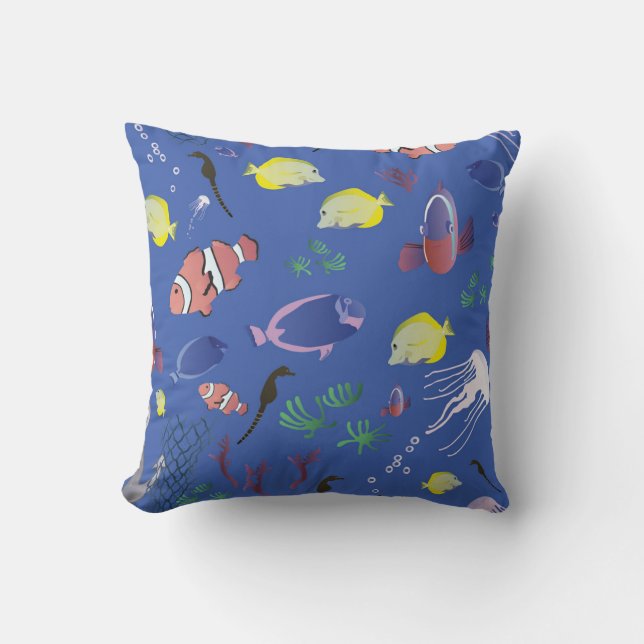 The Deep End of the Ocean Throw Pillow (Front)