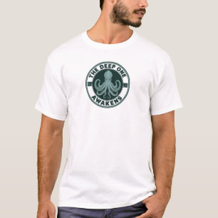 The Deep One Awakens Vintage Cthulhu Octopus T-Shirt