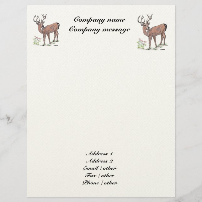 " The Deer 1 " Letterhead (Front)