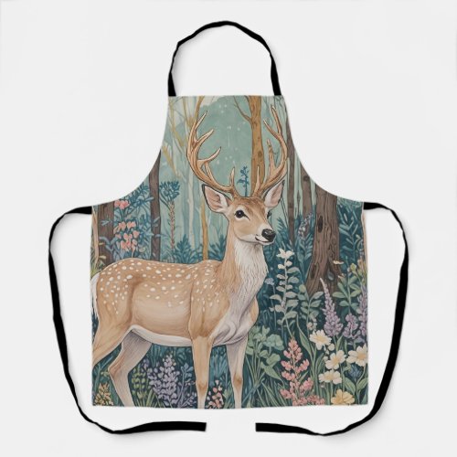 The Deer of Wildflower Woodlands Apron