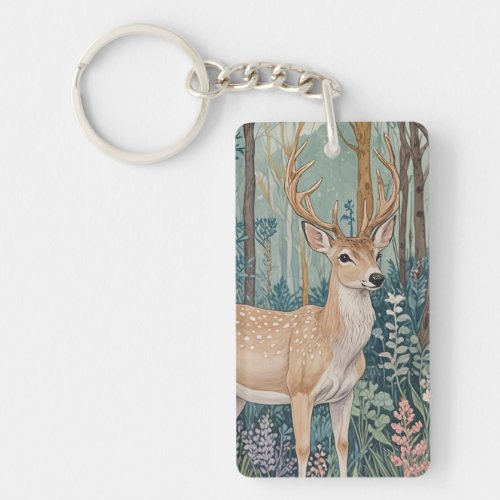 The Deer of Wildflower Woodlands Keychain