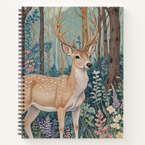 The Deer of Wildflower Woodlands Notebook