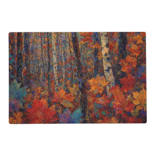 "The Deer’s Secret Path" – A Colourful Landscape Placemat