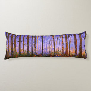 The Deer’s Secret Path - Wide Woodland Landscape Body Pillow