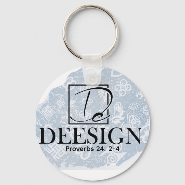 The Deesign Collective Button Keychain (Front)