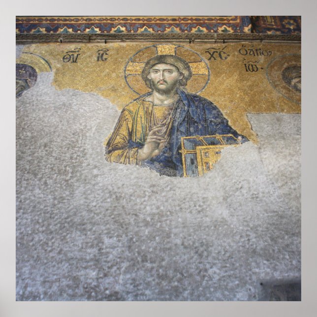 The Deesis Mosiac Upper Gallery Hagia Sophia Poster (Front)