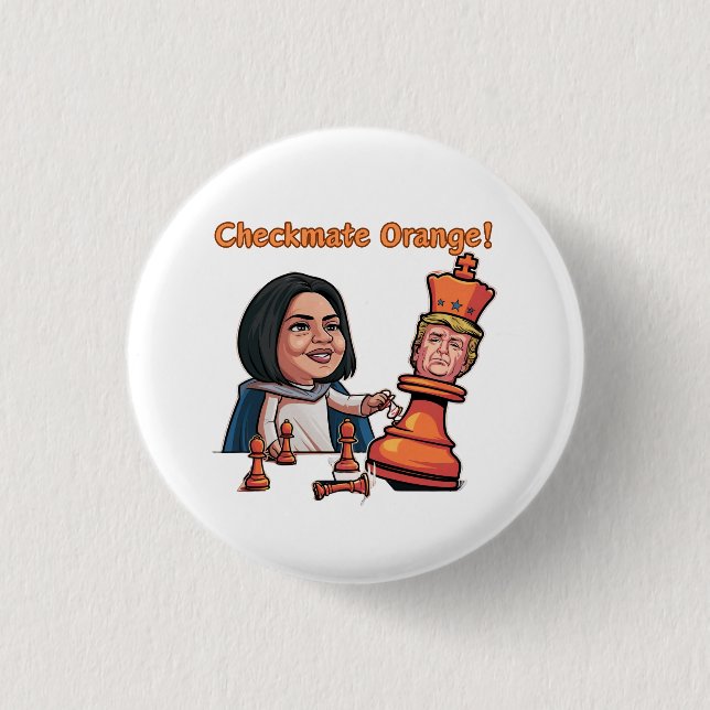 The Defeat Of The Orange King Button (Front)
