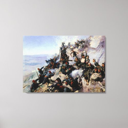 The Defence of the Eagle Aerie Canvas Print