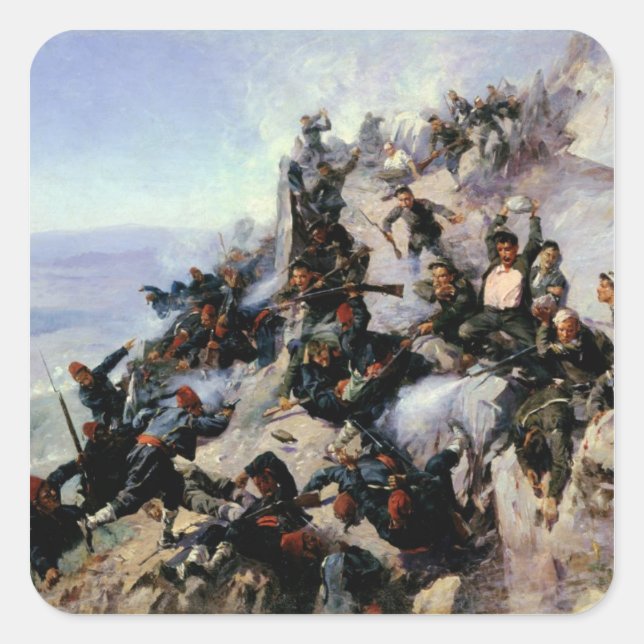 The Defence of the Eagle Aerie Square Sticker (Front)