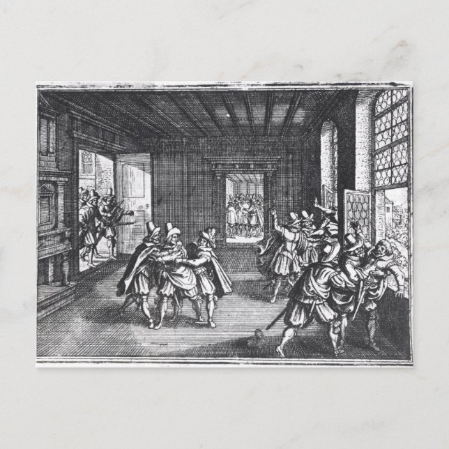 The Defenestration of Prague in 1618 Postcard (Front)