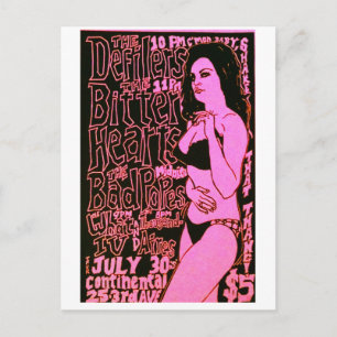 The Defilers Garage Rock Flyer Postcard