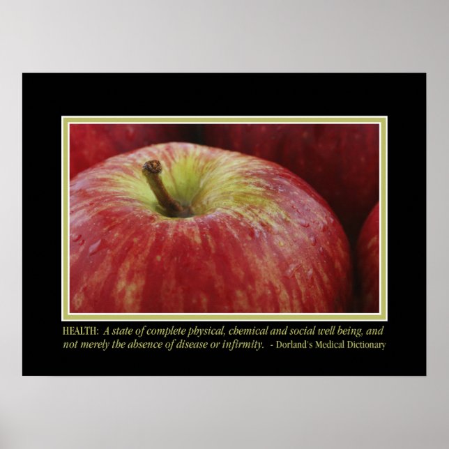 The Definition Of Health Poster (Front)