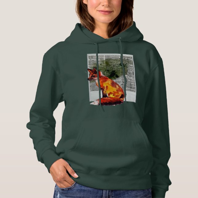 The Definitive Fox Instant Photo Watercolor Hoodie (Front)