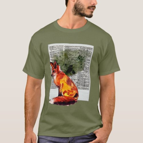 The Definitive Fox Instant Photo Watercolor T_Shirt