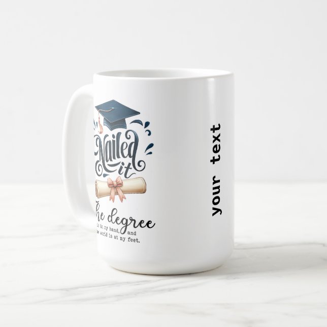 The degree coffee mug (Front Left)