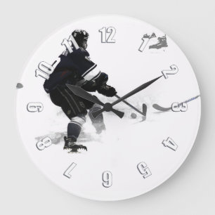 The Deke - Hockey Player Large Clock