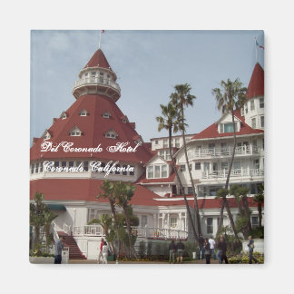 The Del Coronado Hotel Square Pin Magnet