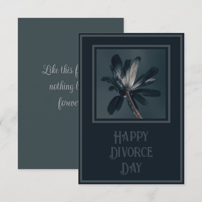 The Deliciously Dark Flower Divorce Card (Front/Back)