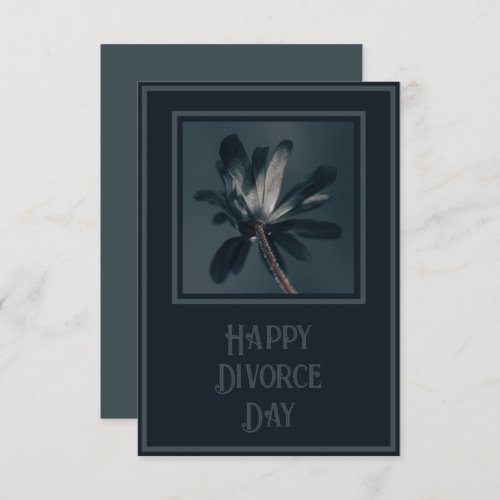 The Deliciously Dark Flower Divorce Card